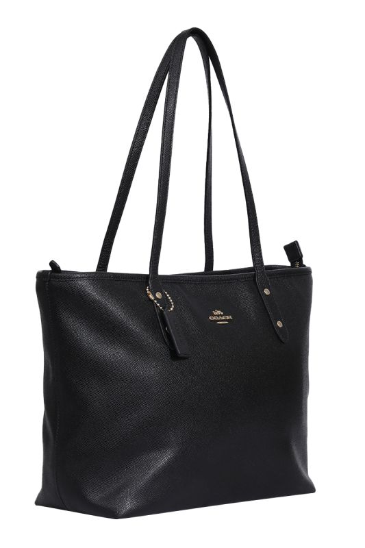 Coach Zip Pebbled Tote Bag