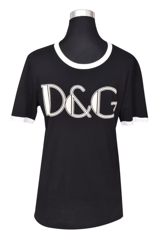 D&G Black Logo T Shirt