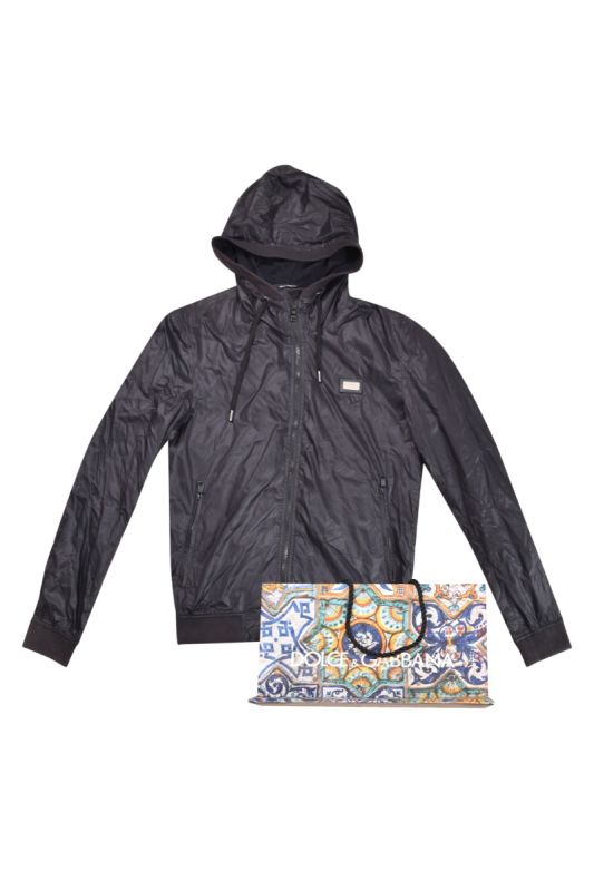 D&G Black Windcheater Hoodie