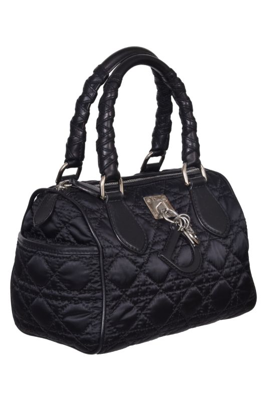 Dior Black Cannage Boston Bag