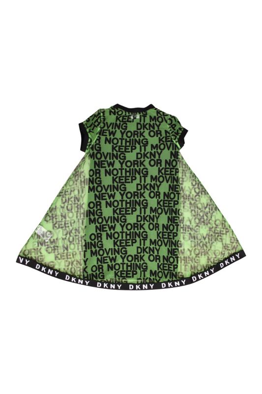 DKNY Kid’s Mesh & Milano Slogan Dresses