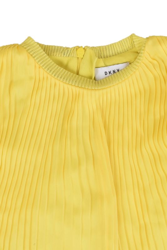 DKNY PLEATED LOGO BLOUSE