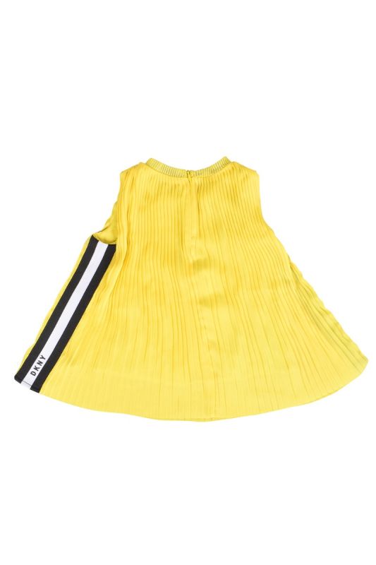 DKNY PLEATED LOGO BLOUSE