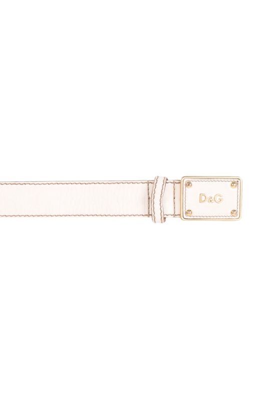 Dolce and Gabbana Plate Buckle Leather Belt