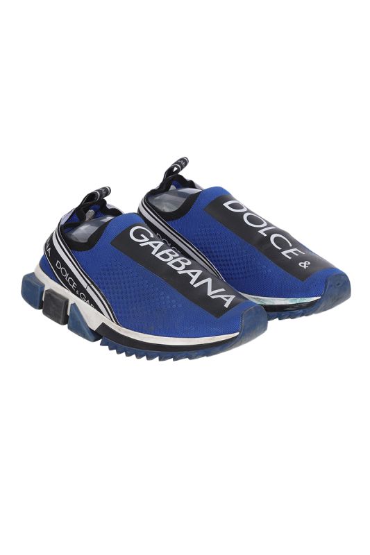Dolce and Gabbana  Stretch Mesh Blue Sorrento Sneakers