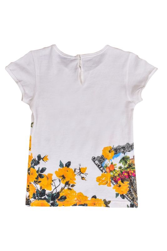 DOLCE AND GABBANA WHITE FLORAL PRINT TOP