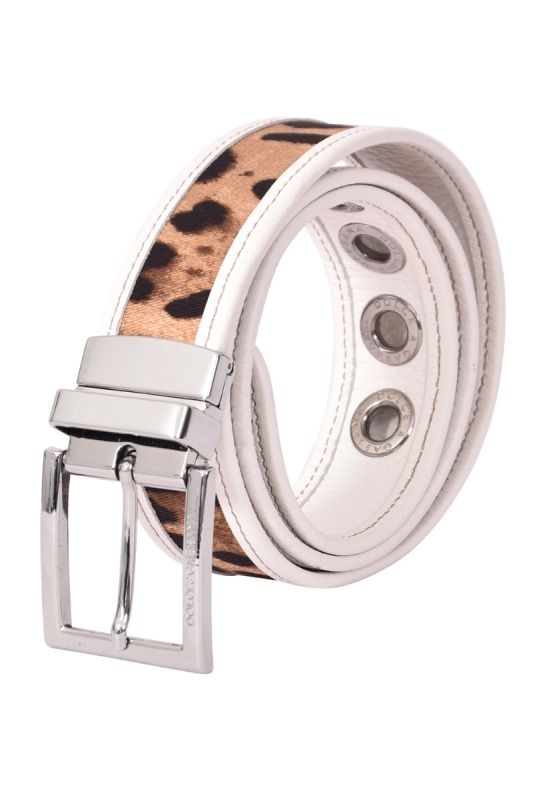 Dolce and Gabbanna Leaopard Print Belt