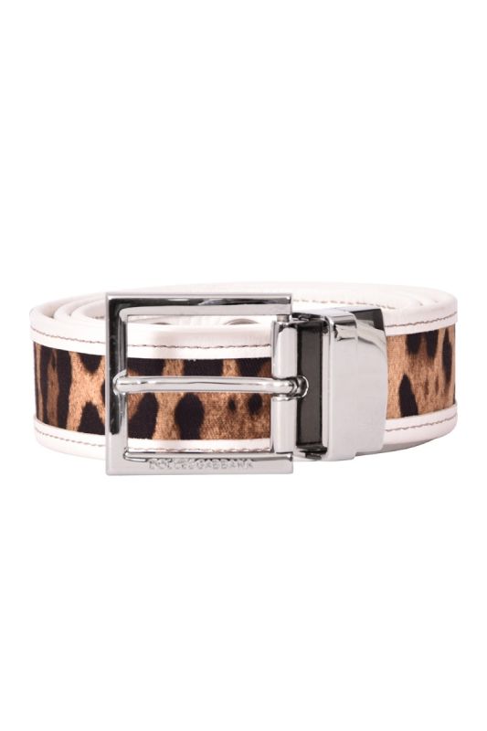 Dolce and Gabbanna Leaopard Print Belt