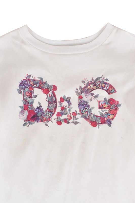 DOLCE ANDGABBANA LOGO FLORAL TOP