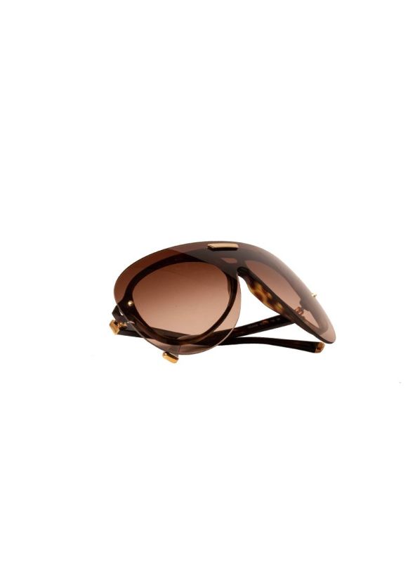 DOLCE & GABBANA BROWN OVER SIZED SUNGLASSES