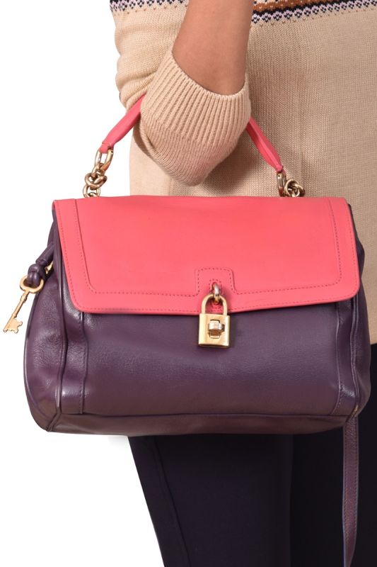 Dolce & Gabbana Calfskin Padlock Shoulder BAG