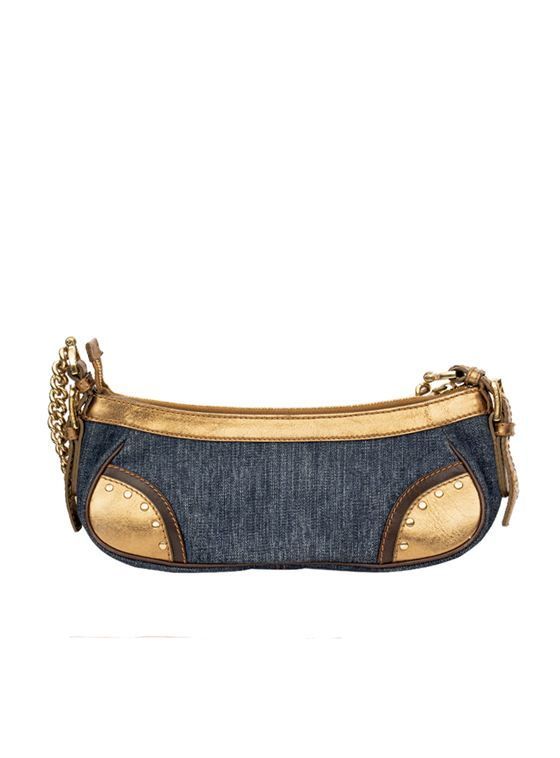 DOLCE AND GABBANA D&G BLUE DENIM VINTAGE BAG