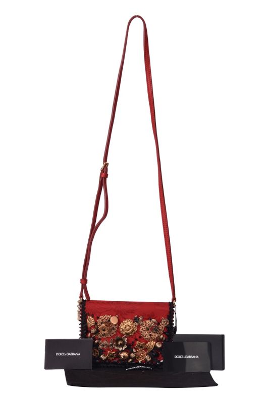 Dolce & Gabbana Floral Embellished Shoulder Bag