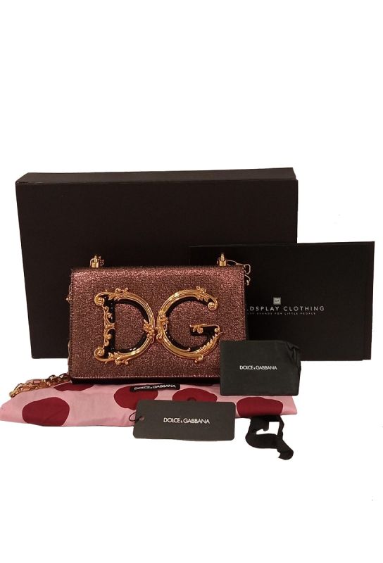 Dolce & Gabbana Gold Soft Lurex Crossbody Bag