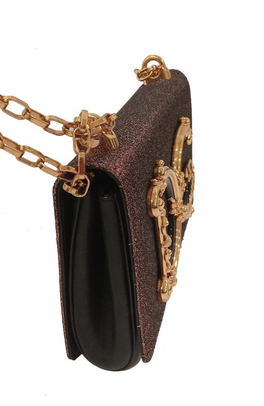 Dolce & Gabbana Gold Soft Lurex Crossbody Bag