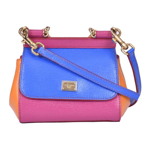 DOLCE & GABBANA MINI MULTICOLOR SICILY BAG