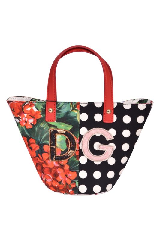 Dolce & Gabbana Poplin Patchwork Shoulder Bag