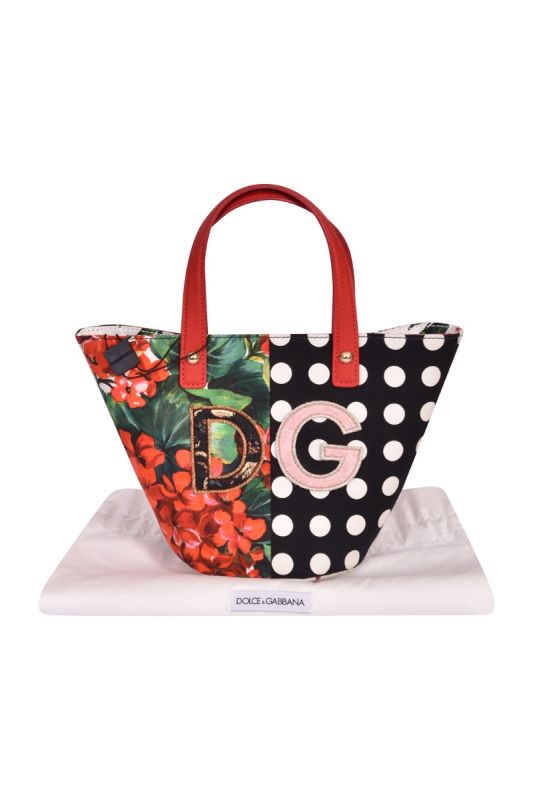 Dolce & Gabbana Poplin Patchwork Shoulder Bag