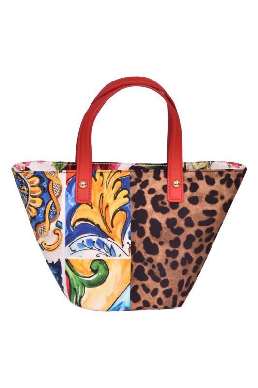 Dolce & Gabbana Poplin Patchwork Shoulder Bag