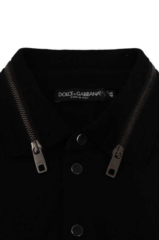 Dolce & Gabbana Size XL Collar Zip T-shirt