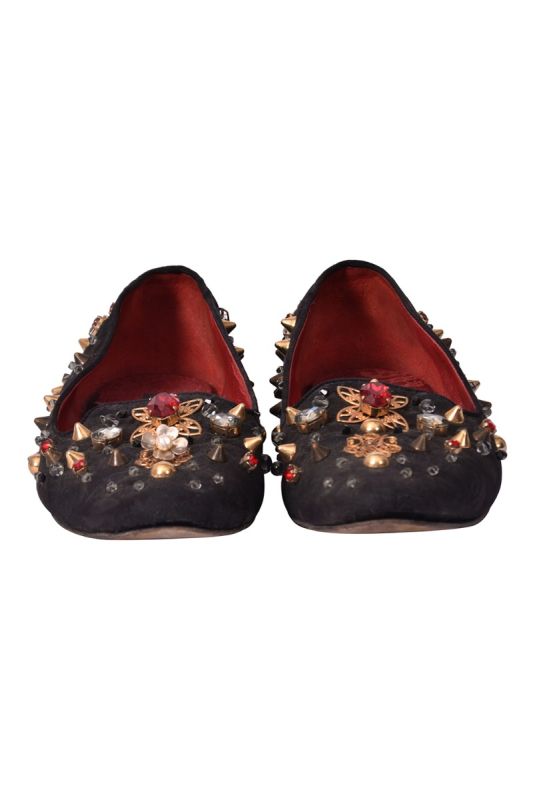 Dolce & Gabbana Studded Suede Loafers