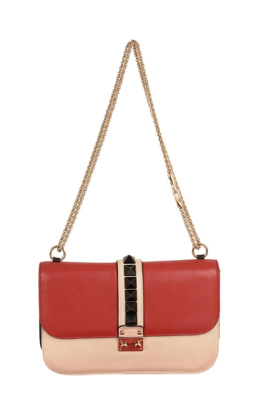 VALENTINO TRICOLOR ROCKSTUD GLAM LOCK FLAP BAG