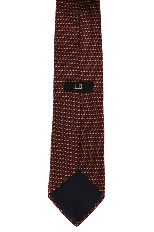 DUNHILL EMBROIDERED SILK TIE