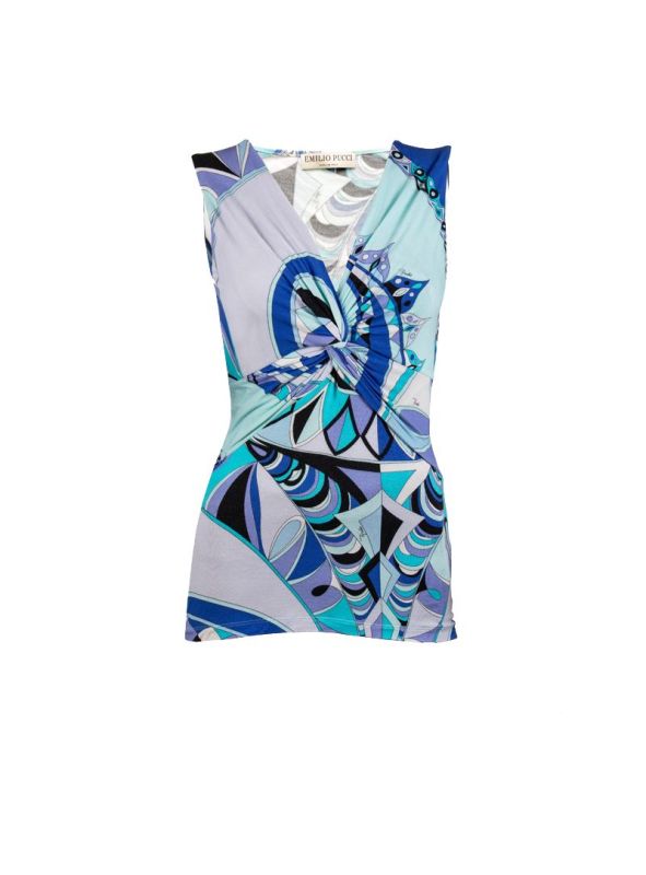 EMILIO PUCCI BLUE PRINTED TOP