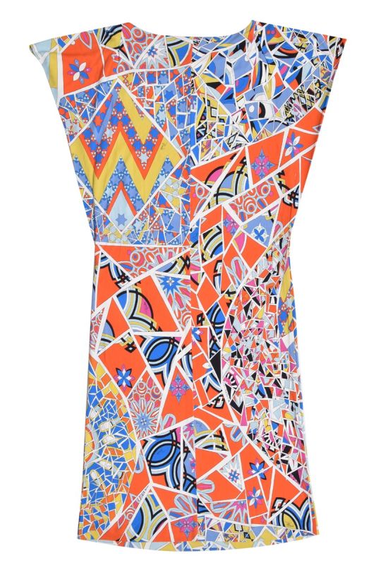Emilio Pucci Multi- color Geometric Printed Dress