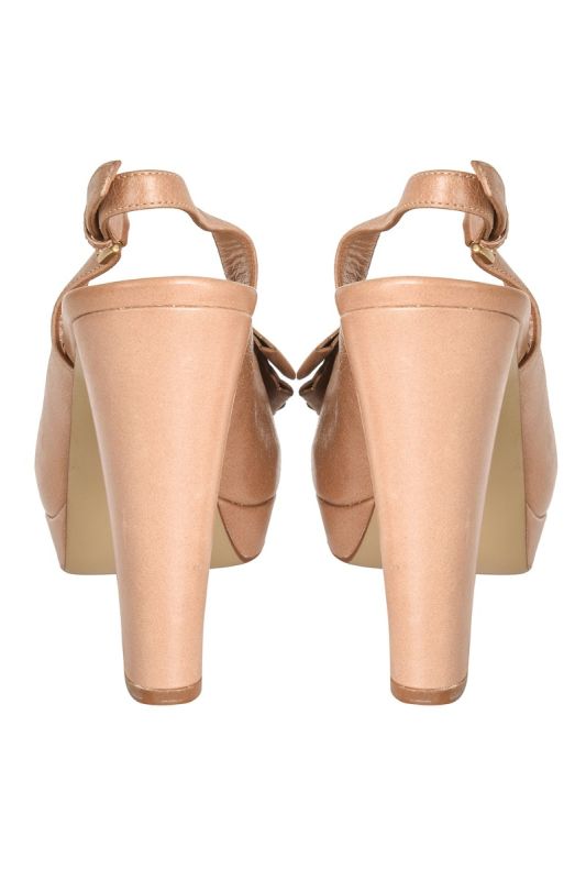 EMPORIO ARMANI BEIGE PEEPTOES