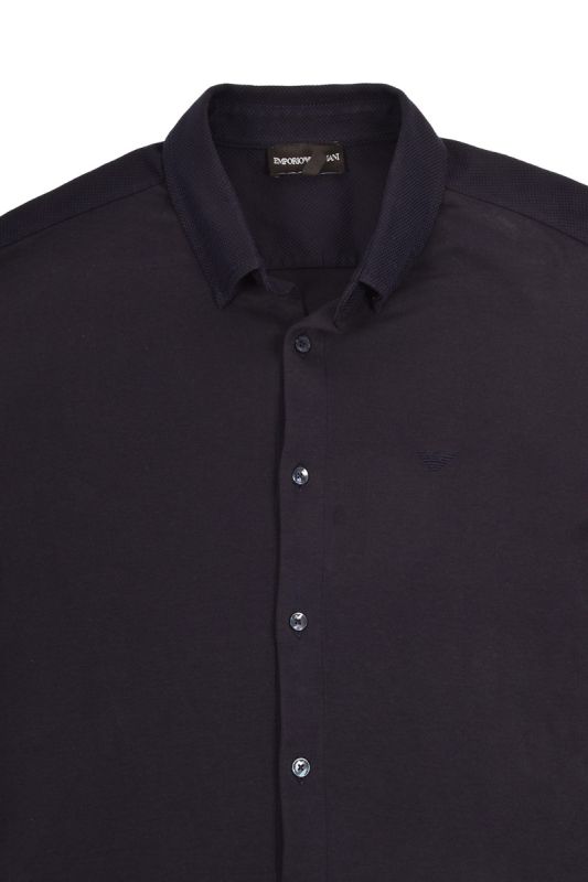 EMPORIO ARMANI BLUE LOGO SHIRT