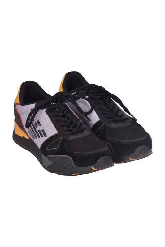Emporio Armani Mesh And Suede Detail Sneakers
