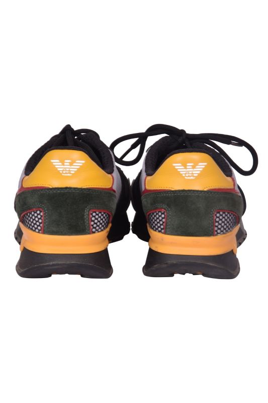 Emporio Armani Mesh And Suede Detail Sneakers