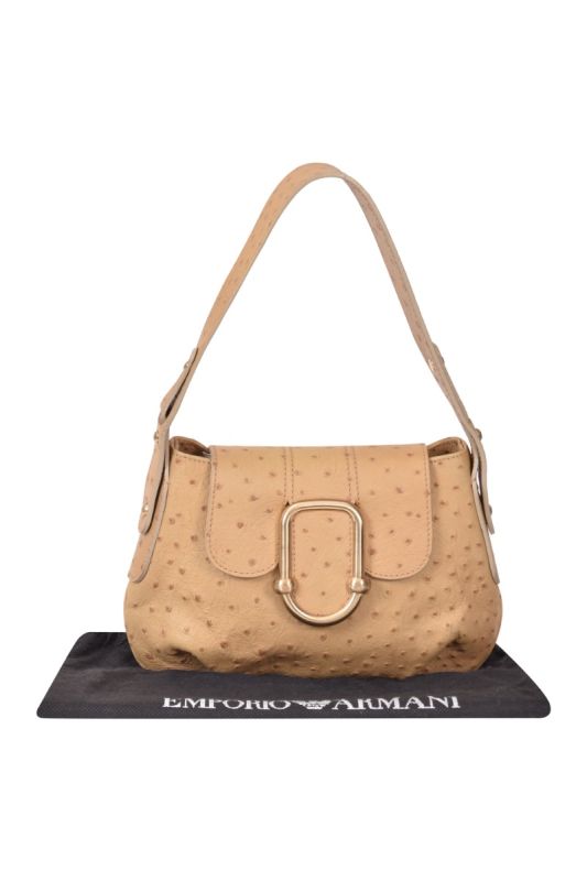 Emporio Armani Ostrich Shoulder Bag