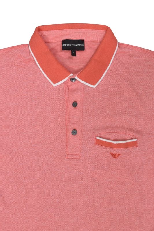 Emporio Armani Peach Solid Polo T-shirt