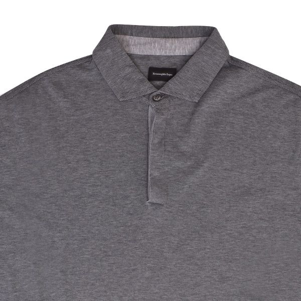 ERMENEGILDO ZEGNA GREY POLO T-SHIRT