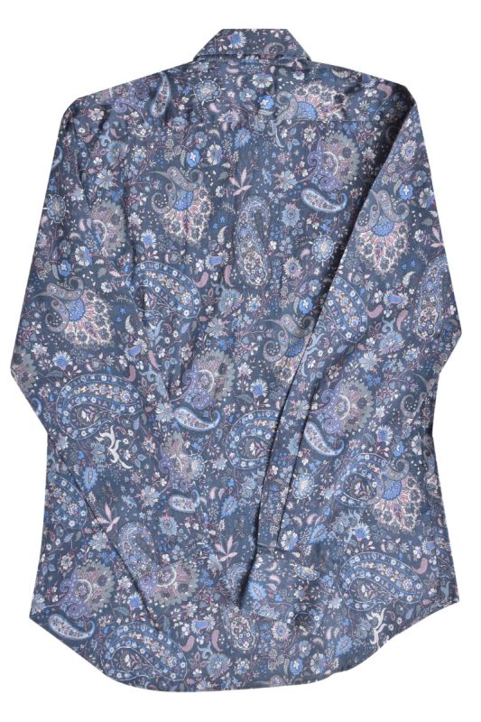 Etro Milano Blue Wild Paisley Shirt