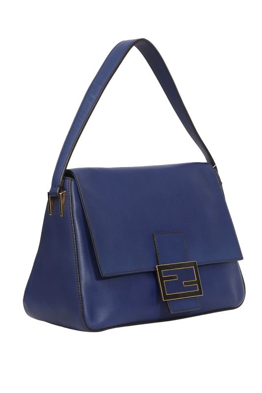 Fendi Blue Leather Mama Forever Shoulder Bag