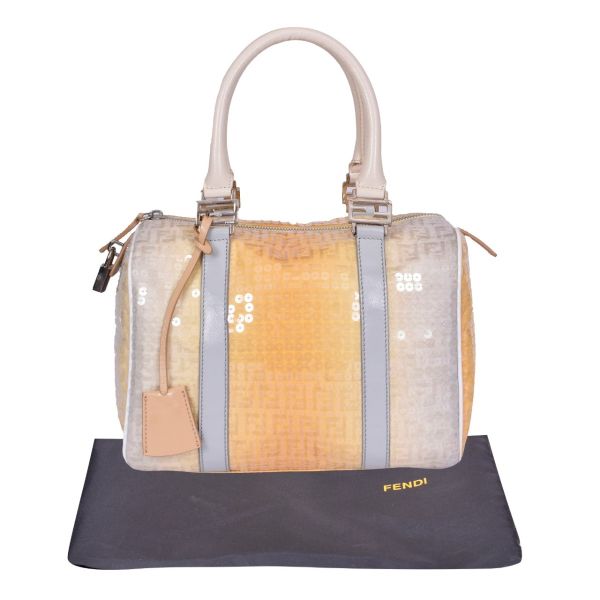 FENDI BOSTON SEQUIN EMBELLISHED ZUCCHINO