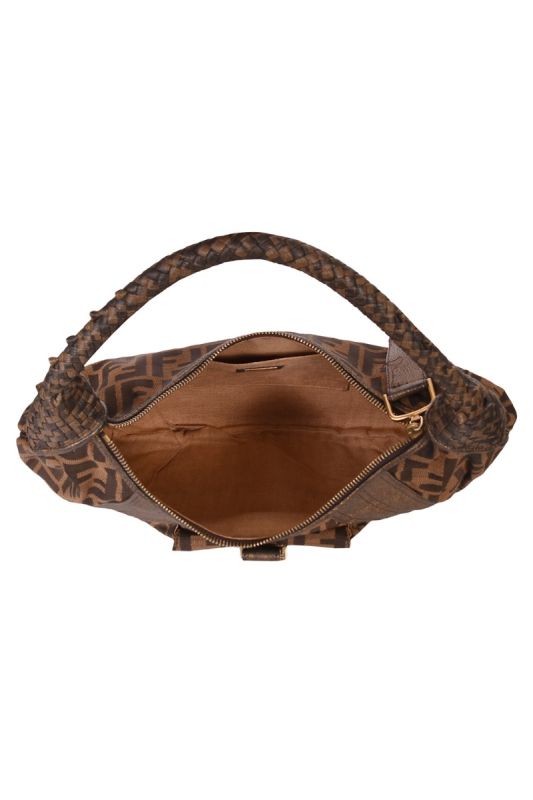 Fendi Brown/Metallic Zucca Canvas and Leather Spy