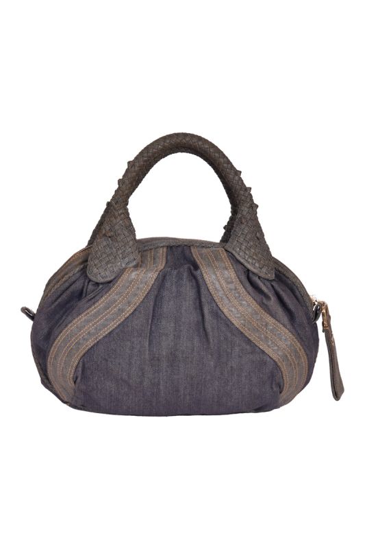 Fendi Brown Spy Denim Handbag