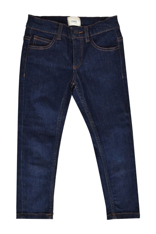 Fendi Embroided Blue Denims