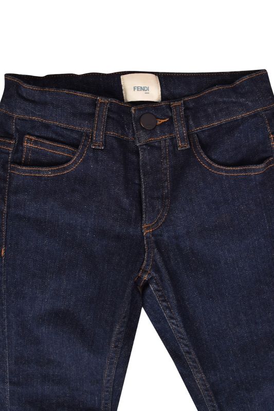 Fendi Embroided Blue Denims