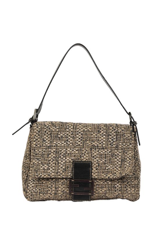 Fendi Exotic Leather Woven Baguette Bag