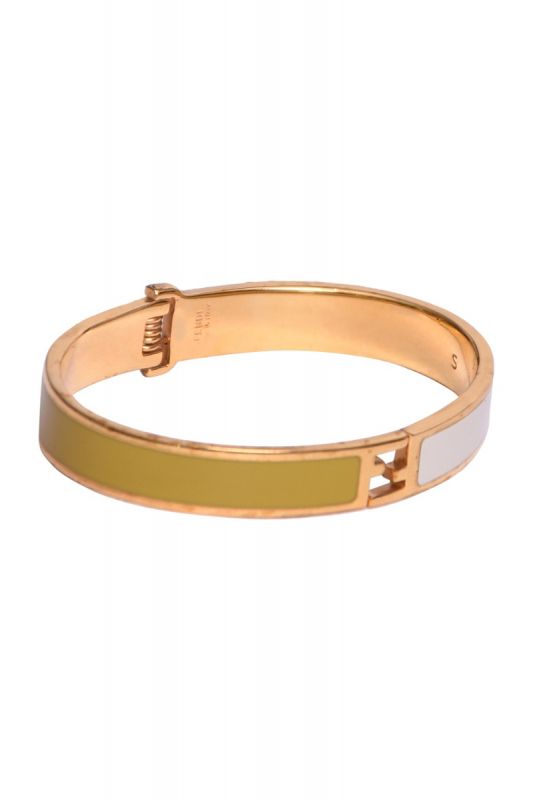 Fendi Gold Enamel Bi-Colour Fendista Bracelet