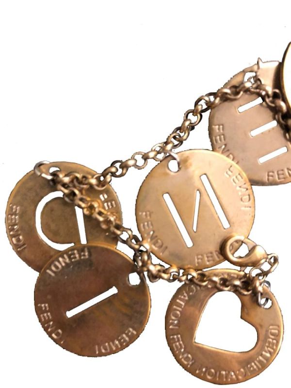 FENDI GOLDEN CHARMS BRACELET
