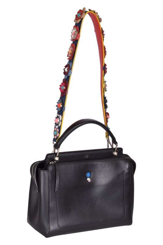 Fendi Leather Dotcom Top Handle Shoulder Bag