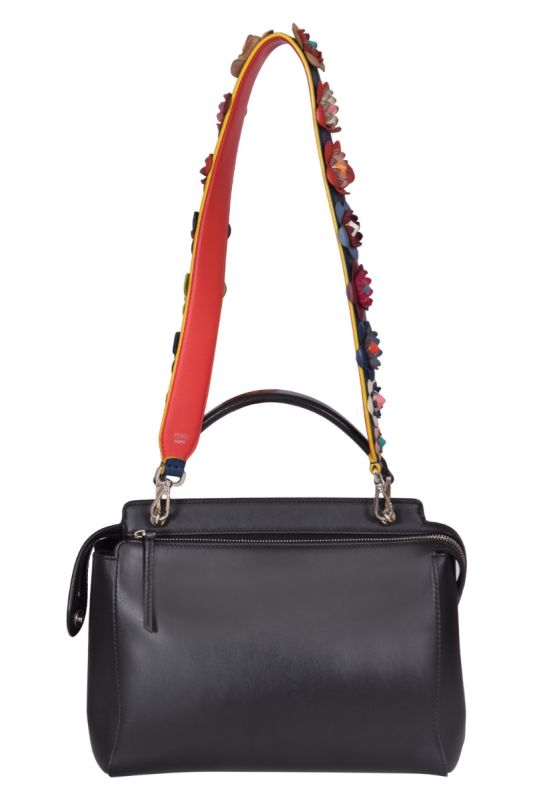 Fendi Leather Dotcom Top Handle Shoulder Bag