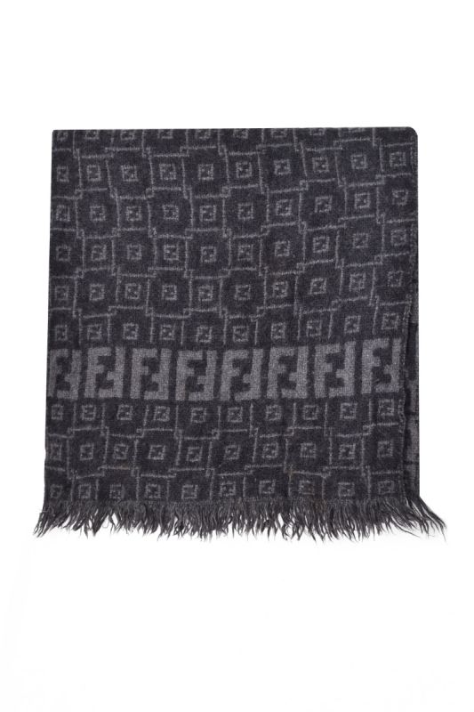 Fendi Monogram Grey Scarf
