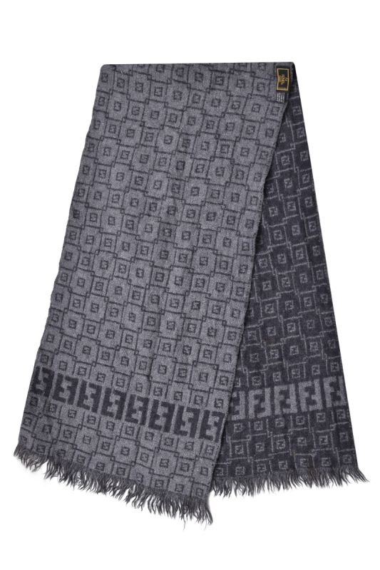Fendi Monogram Grey Scarf